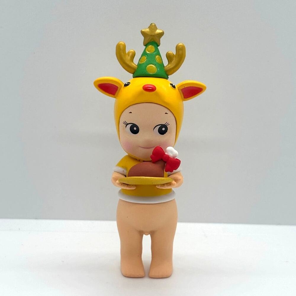 New Kewpie/Angel Collectible Mini Figure, Christmas Reindeer, Open Blind Box